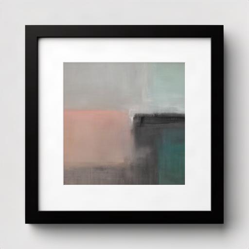 Marco contemporáneo negro con passepartout blanco alrededor de una fotografía artística